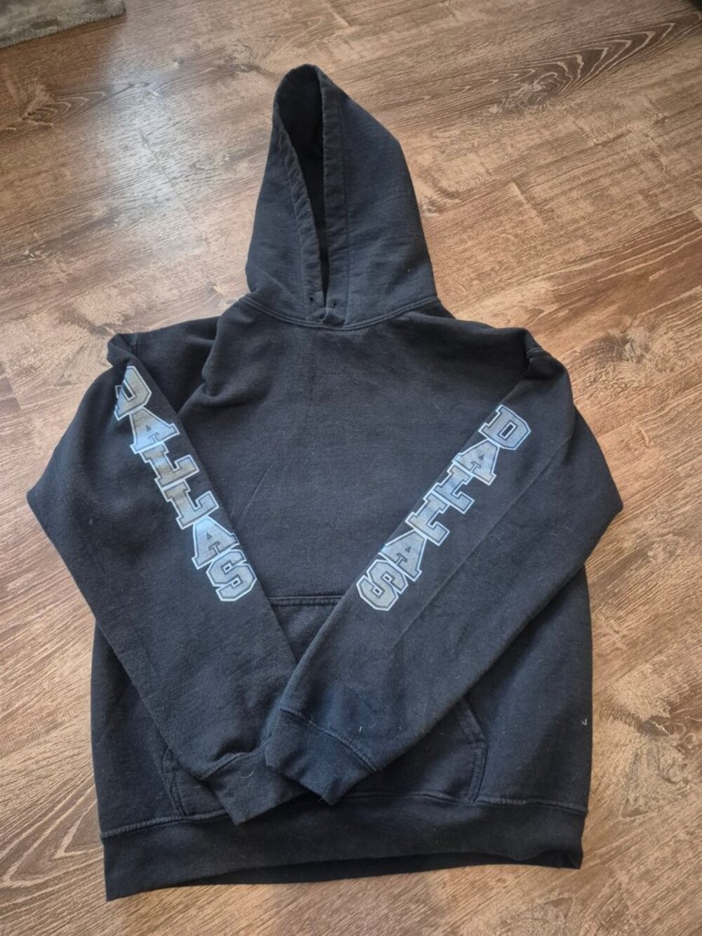 Dallas Cowboys Black Graphic Hoodie Sweatshirt, Size S
